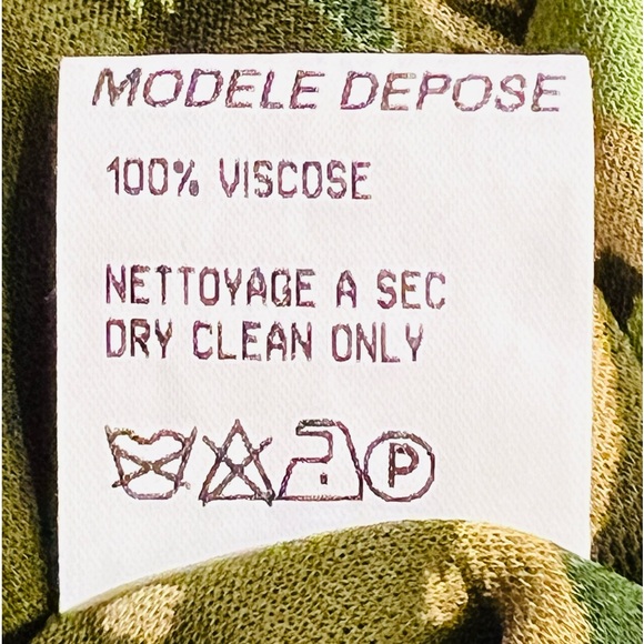 Lorena Conti Paris Niki Top Blouse w/ Feathers Small 100% Viscose Made in France - Picture 11 of 12